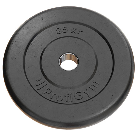 Тренировочный диск Profigym 25 кг - 31 мм черный