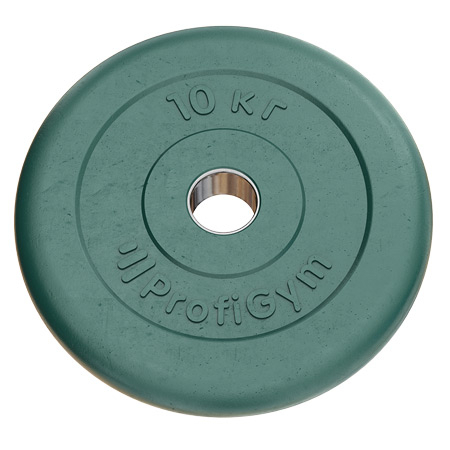Тренировочный диск Profigym 10 кг зеленый
